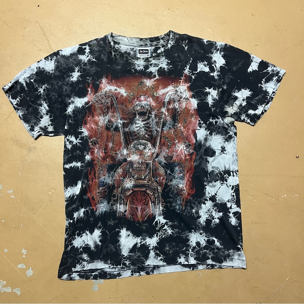 Vintage 90s The Roxx Motorcycle Tie Dye T-Shirt Size XL